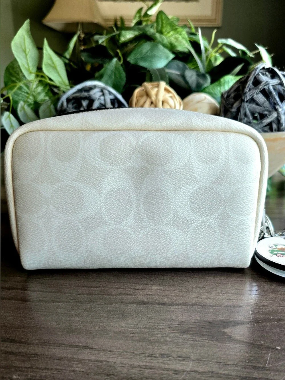 Coach Small Boxy Cosmetic Case and Mirror Bag Charm (Style No. C1751)
